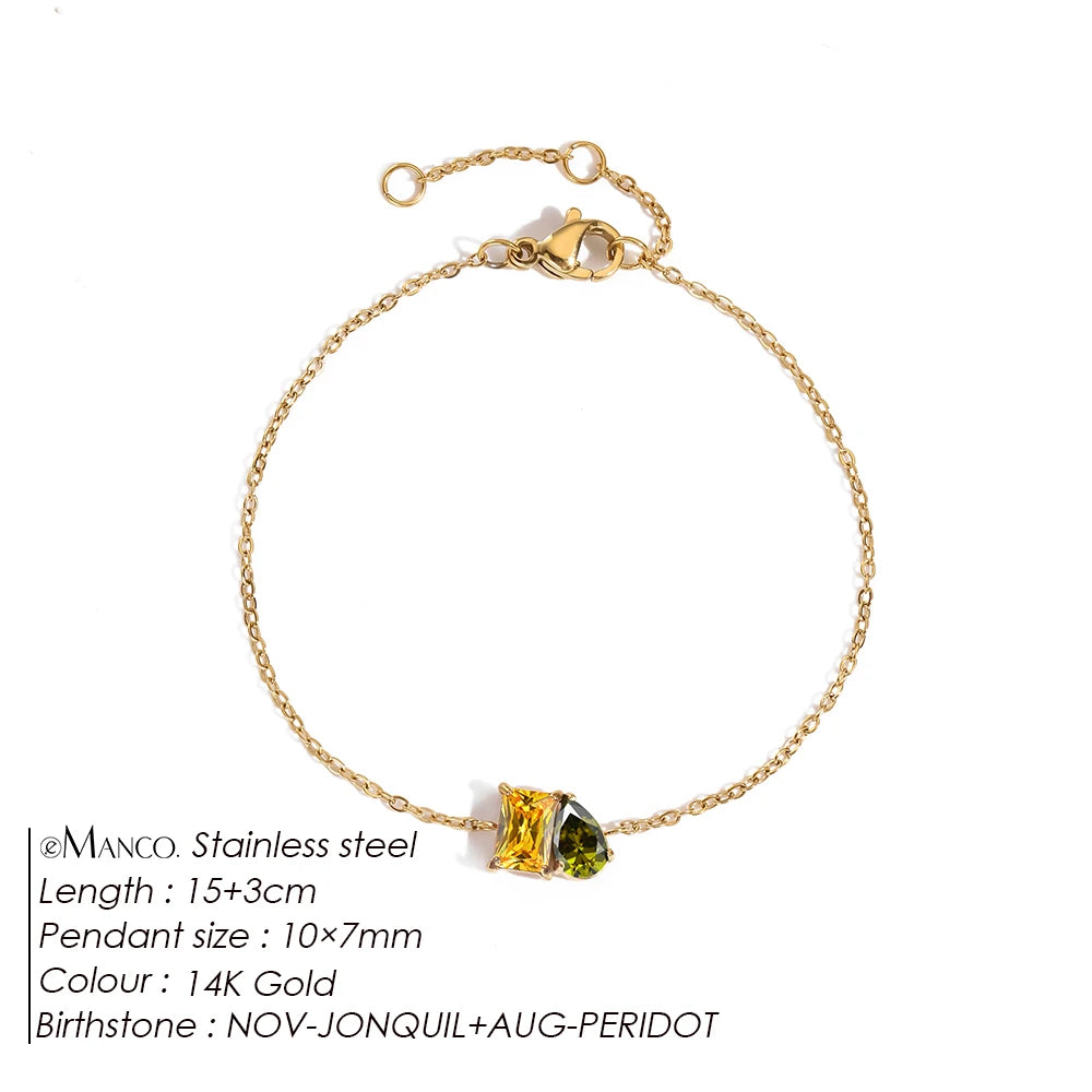 Bracciale con pietre di nascita Mina